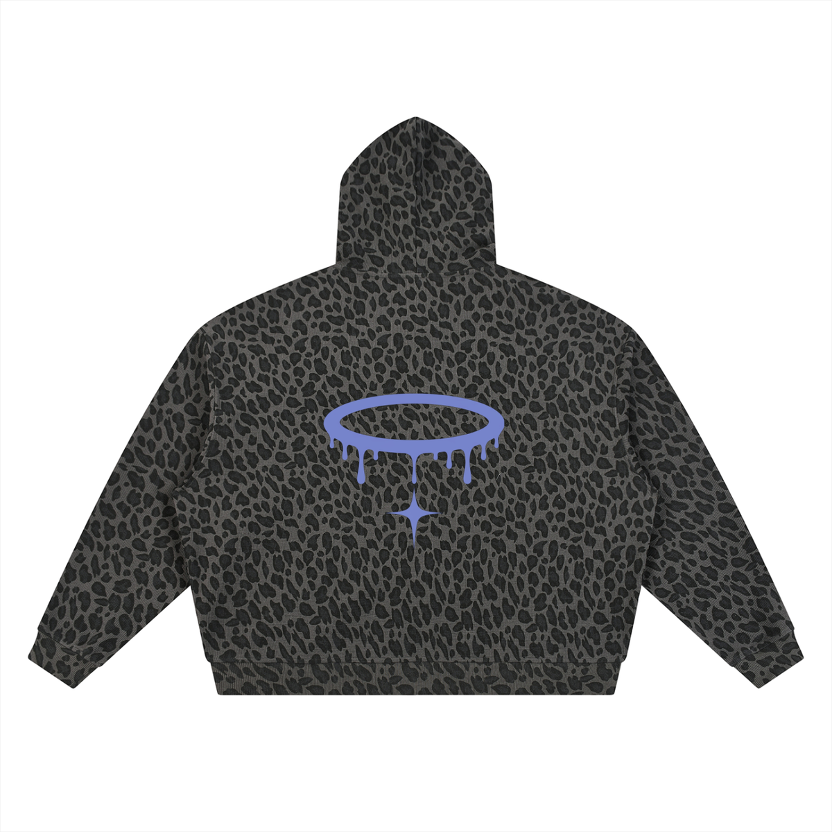 Purple Leopard Zip Up Hoodie