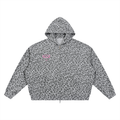 Pink Leopard Zip Up Hoodie