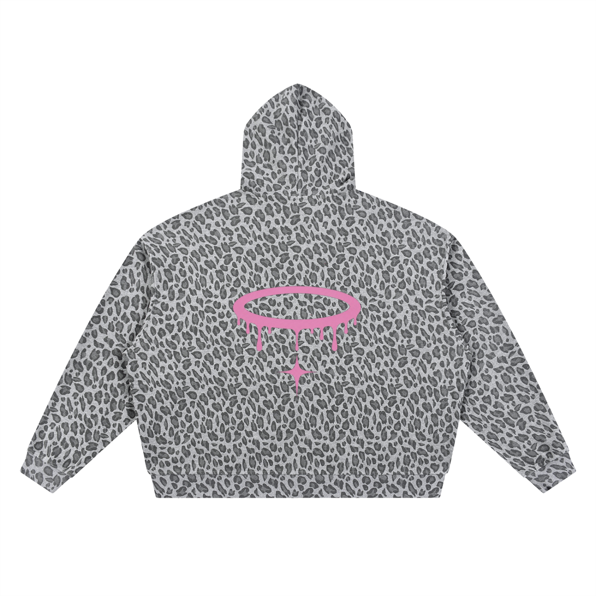 Pink Leopard Zip Up Hoodie
